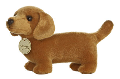 Picture of Aurora® Adorable Miyoni® Dachshund Stuffed Animal - Lifelike Detail - Cherished Companionship - Brown 8 Inches