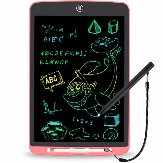 Picture of LCD Writing Tablet for Kids,12 Inch Colorful Educational Drawing Tablet, Erasable Reusable Electronic Writing Board, Toddler Doodle Board, Learning Toy Gift for Boys Girls Ages 3-8(Pink)