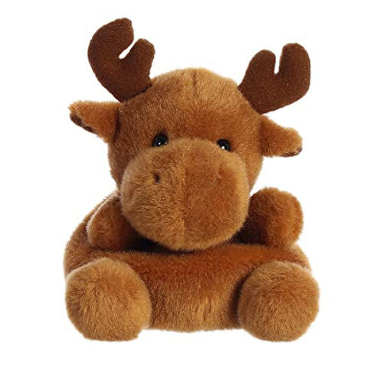 Picture of Aurora® Adorable Palm Pals™ Cinnamon Moose™ Stuffed Animal - Pocket-Sized Fun - On-The-Go Play - Brown 5 Inches