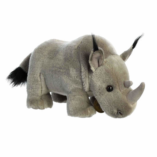 Picture of Aurora® Adorable Miyoni® Rhinoceros Stuffed Animal - Lifelike Detail - Cherished Companionship - Gray 10 Inches