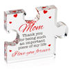 Picture of Birthday Gifts for Mom - Engraved Acrylic Block Puzzle Mom Present 3.35 x 2.76 inch - Cool Mom Presents from Daughter, Son, Dad - Heartwarming Mom Birthday Gift, Ideas