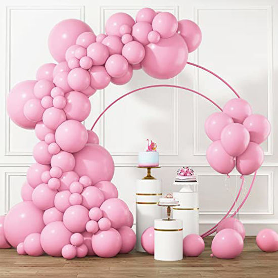 Picture of RUBFAC Pink Balloons Different Sizes 105pcs 5/10/12/18 Inch for Garland Arch, Premium Party Latex Balloons for Birthday Party Wedding Baby Shower Gender Reveal Valentine’s Day Party Decoration