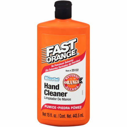 Picture of Permatex Fast Orange 25122 Pumice Lotion, Heavy Duty Hand Cleaner, Natural Citrus Scent, Waterless Cleaner For Mechanics, Strong Grease Fighter, 15 oz