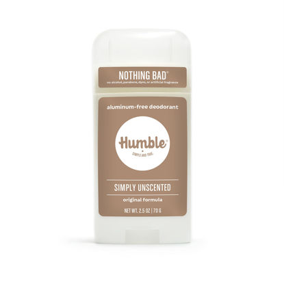 Picture of Humble All Natural Deodorant, Aluminum and Paraben Free, Cruelty Free Men’s and Women’s Deodorant, Simply Unscented, Pack of 1