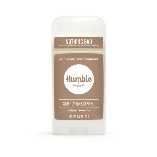 Picture of Humble All Natural Deodorant, Aluminum and Paraben Free, Cruelty Free Men’s and Women’s Deodorant, Simply Unscented, Pack of 1