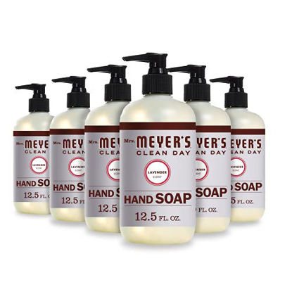 Picture of Mrs. Meyer's Hand Soap, Made with Essential Oils, Biodegradable Formula, Lavender, 12.5 fl. oz - Pack of 6