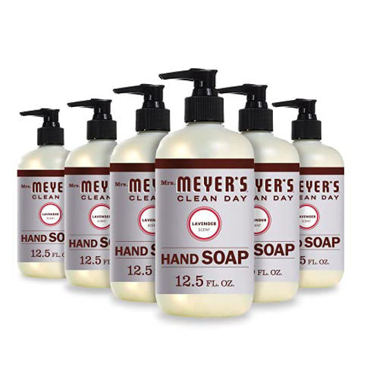 Picture of Mrs. Meyer's Hand Soap, Made with Essential Oils, Biodegradable Formula, Lavender, 12.5 fl. oz - Pack of 6