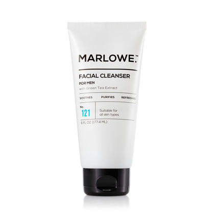 Picture of MARLOWE. No. 121 Facial Cleanser for Men 6oz | Daily Face Wash with Natural Extracts & Antioxidants | Soothes, Purifies, Refreshes | Thick Lather, No More Dry