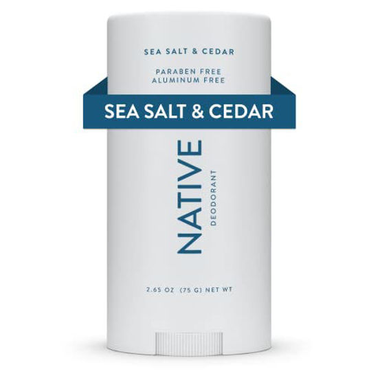 Picture of Native Deodorant | Natural Deodorant for Men and Women, Aluminum Free with Baking Soda, Probiotics, Coconut Oil and Shea Butter | Sea Salt & Cedar