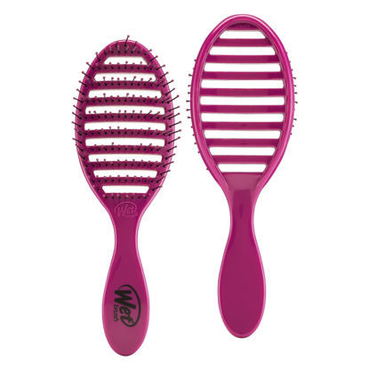 Picture of Wet Brush Speed Dry Hair Brush - Free Spirit, Sangria - Vented Design and Ultra Soft HeatFlex Bristles Are Blow Dry Safe With Ergonomic Handle Manages Tangle and Uncontrollable Hair - Pain-Free