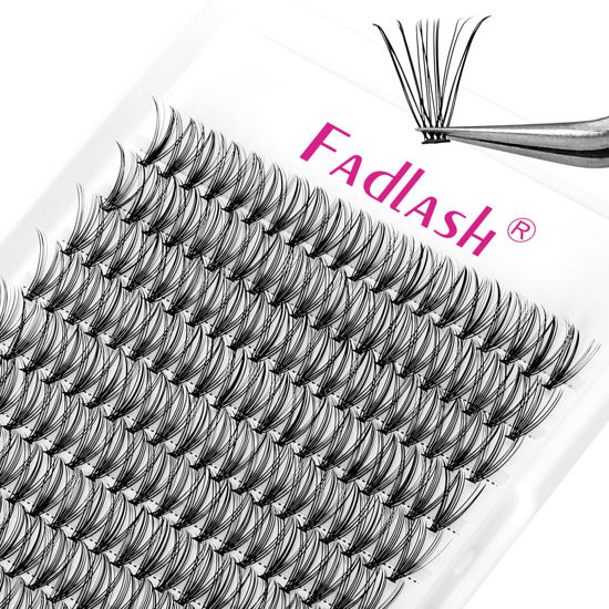 Picture of DIY Eyelash Extension Large Tray 10D 20D 30D 40D Cluster Lashes Mixed Tray Natural Long Mink Individual Lashes Reusable False Eyelashes Extension (20D-0.07-C, 8-16mm)