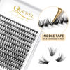 Picture of QUEWEL Lash Clusters 240Pcs Cluster Lashes 30D 0.07C Curl Mix8-14mm Individual Lashes Soft&Comfortable DIY Eyelash Extension at Home(30D 0.07C MIX8-14)