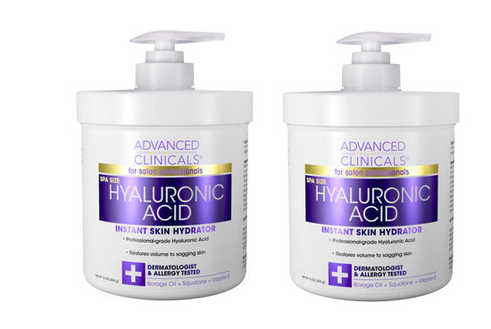 Picture of Advanced Clinicals Hyaluronic Acid Body Lotion & Face Moisturizer W/Vitamin E | Hydrating Dry Skin Firming Lotion Minimizes Look Of Wrinkles, Stretch Marks, & Crepey Skin | Skin Care Products, 2pc