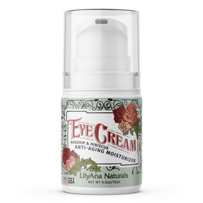 Picture of LilyAna Naturals Eye Cream for Dark Circles and Puffiness, Under Eye Cream for Wrinkles and Bags, Anti Aging Eye Cream helps Improve Dryness and is Great for Sensitive Skin - 0.5oz - Made in USA