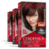 Picture of Revlon Permanent Hair Color, Permanent Brown Hair Dye, Colorsilk with 100% Gray Coverage, Ammonia-Free, Keratin and Amino Acids, Brown Shades (Pack of 3)