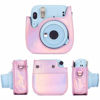 Picture of Phetium Instant Camera Case Compatible with Instax Mini 11,PU Leather Bag with Pocket and Adjustable Shoulder Strap (Magic Pink)