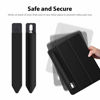 Picture of Doormoon Pencil Holder for Apple iPad 2018 (6th Gen)/ iPad Air/ 9.7 / Pro 9.7"/ Pro 10.5"/12.9"/Pro 12.9/,Detachable Elastic Apple Pencil 2nd Gen Leather Sleeve Pocket Pouch (Black x 2)