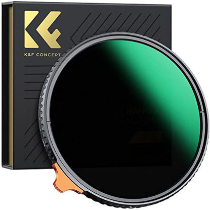 Picture of K&F Concept 72mm Putter Variable ND Filter ND2-ND400 (1-9 Stops) 28 Multi-Layer Coatings Import AGC Glass Adjustable Neutral Density Filter for Camera Lens (Nano-X Series)