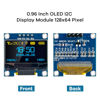 Picture of Hosyond 5 Pcs 0.96 Inch OLED I2C IIC Display Module 12864 128x64 Pixel SSD1306 Mini Self-Luminous OLED Screen Board Compatible with Arduino Raspberry Pi(Blue and Yellow)