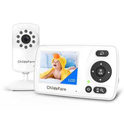 Picture of ChildsFarm Baby Monitor with Camera and Audio, No WiFi Baby Monitor Camera, Video Baby Monitor with LCD Screen, Night Vision, VOX, Crying Detection, Plug & Play, Gift Ideas