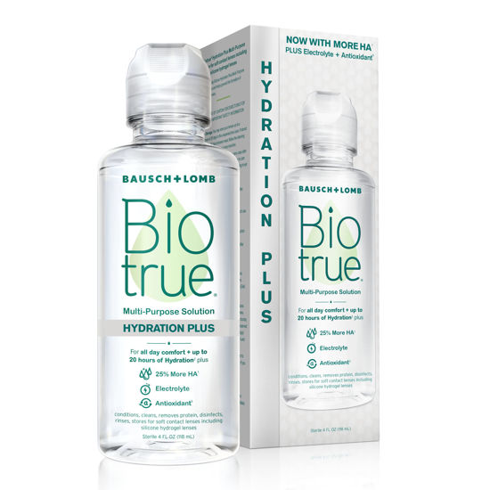 Picture of Biotrue Hydration Plus Contact Lens Solution, Multi-Purpose Solution for Soft Contact Lenses, 4 Fl Oz