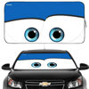 Picture of Gven Windshield Shade, Car Sun Shade for Front Windshield Funny Car Eyes Sunshades Sun Visor Protector Blocks UV Rays Foldable 210T Keep Your Vehicle Cool (Eyes-Blue, Large)