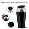 Picture of JUSTTOP Car Trash Can with Lid, Diamond Design Small Automatic Portable Trash Can, Easy to Clean, Used in Car Home Office (Silver)