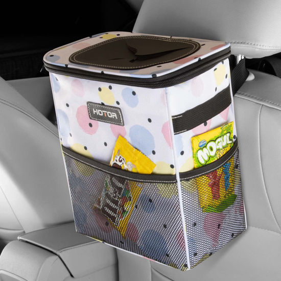 GetUSCart- HOTOR Car Trash Can with Lid and Storage Pockets, 100