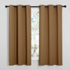 Picture of NICETOWN Sleek Blackout Curtains 63 inches Length for Small Windows, Noise Reducing and Block Draft Panels for Door Doorway Laundry Office Luxury Decor Theme (2 Panels, Gold Brown, W42 x L63 -Inch)