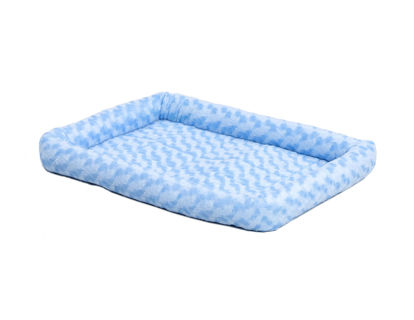 Picture of MidWest Homes for Pets Bolster Pet Bed for Dogs & Cats 18L-Inch Blue Dog Bed or Cat Bed w/ Comfortable Bolster | Ideal for 'Toy' Dog Breeds & Fits an 18-Inch Dog Crate