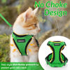 Picture of rabbitgoo Cat Harness and Leash for Walking, Escape Proof Soft Adjustable Vest Harnesses for Cats, Easy Control Breathable Reflective Strips Jacket, Grass Green, XS