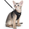 Picture of rabbitgoo Cat Harness and Leash for Walking, Escape Proof Soft Adjustable Vest Harnesses for Cats, Easy Control Breathable Reflective Strips Jacket, Black, M