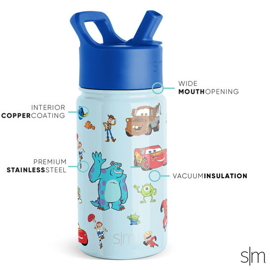 GetUSCart- Simple Modern Disney Pixar Kids Water Bottle with Straw Lid ...