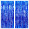 Picture of KatchOn, Xtralarge Blue Fringe Backdrop - 6.4x8 Feet, Pack of 2 | Blue Streamers Party Decorations | Blue Fringe Curtain for Ocean Decorations | Under The Sea Party Decorations, Blue Party Decorations