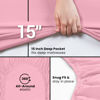 Picture of Utopia Bedding Queen Fitted Sheet - Bottom Sheet - Deep Pocket - Soft Microfiber -Shrinkage and Fade Resistant-Easy Care -1 Fitted Sheet Only (Pink)