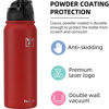 Picture of Fanhaw Insulated Water Bottle with Chug Lid - 20 Oz Double-Wall Vacuum Stainless Steel Reusable Leak & Sweat Proof Sports Water Bottle Dishwasher Safe with Anti-Dust Standard Mouth Lid (Red)