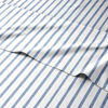 Picture of Striped Bed Sheets - Pin Striped Sheets - Blue and White Sheets - White and Blue Striped Sheets - Cal King Striped Sheets - Hotel Luxury Bed Sheets - Deep Pockets - Breathable & Cooling Sheets