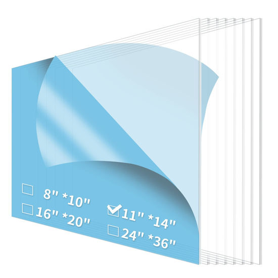 Craft Plastic Sheet Pack, Clear - 4 sheets per pack