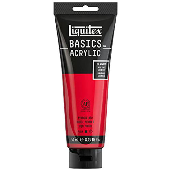 Picture of Liquitex BASICS Acrylic Paint, 250ml (8.5-oz) Tube, Pyrrole Red