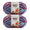 Picture of Bernat Blanket Brights Red White & Boom Yarn - 2 Pack of 300g/10.5oz - Polyester - 6 Super Bulky - 220 Yards - Knitting/Crochet