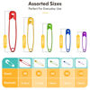 Picture of Safety Pins Assorted, 340 PCS Nickel Plated Steel Safety Pins Heavy Duty, Assorted Colored Large Small Safety Pin, 5 Different Size Safety Pins Bulk for Clothes Sewing Pinning (5 Colors)