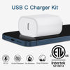 Picture of iPhone 13 12 11 Charger Fast Charging, 【Apple MFi Certified】2-Pack 20W USB C Fast Charger with 6FT USB C to Lightning Cable Compatible with iPhone 13/12/11/Xs/8, iPad, AirPods Pro and More