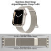 Picture of EPULY Compatible with Apple Watch Band 42mm 44mm 45mm 38mm 40mm 41mm,Stainless Steel Mesh Loop Magnetic Clasp Bands for iWatch Series 8 SE 7 6 5 4 3 2 1 Women Men-41mm/40mm/38mm Starlight