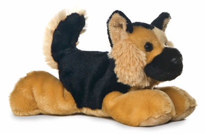 Picture of Aurora® Adorable Mini Flopsie™ Shep™ Stuffed Animal - Playful Ease - Timeless Companions - Black 8 Inches