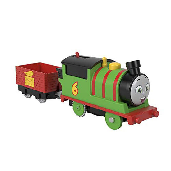 Picture of Thomas & Friends Motorized Toy Train Percy Battery-Powered Engine with Tender for Preschool Pretend Play Ages 3+ Years