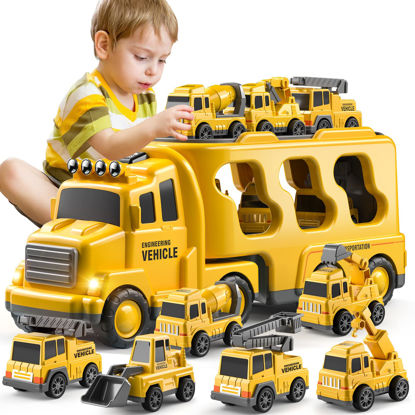  Construction Toys 4 Pack Set with Excavator, Bulldozer, Road  Roller, Lift Truck Toys, Friction Powered Push and Go Toy Cars for  Toddlers, Kids, 3,4,5,6 Year Old Boy, Girl, Sandbox Trucks Vehicles 