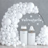 Picture of Voircoloria 130pcs White Balloons Different Sizes 18" 12" 10" 5" Party Latex Balloons for Birthday Baby Shower Graduation Wedding Anniversary Party Decorations