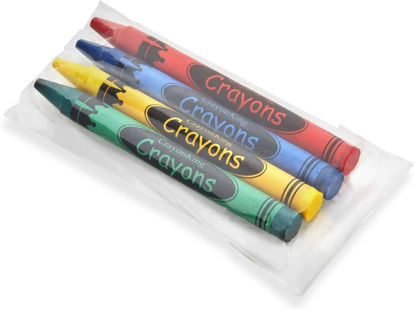 Picture of CrayonKing 25 Sets of 4-Packs in Cello (100 total bulk Crayons) Restaurants, Party Favors, Birthdays, School Teachers & Kids Coloring Non-Toxic Crayons