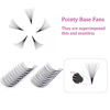 Picture of Premade Fans Eyelash Extensions 10D Premade Volume Eyelash Extensions 0.07 Thickness Pointed Base Middle Stem Eyelash Extension CC Curly Premade Lash Fans (10D-0.07CC, 15-20mm)