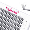 Picture of FADLASH Lash Clusters Extensions Large Tray Individual Lashes Natural Soft 20D D Cur Natural Long Black Faux Mink Volume Lash Extensions Reusable Artificial Eyelashes (20D-0.07-D, 15mm)